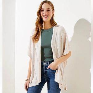 Ann Taylor Ribbed Loft Poncho/Kimono